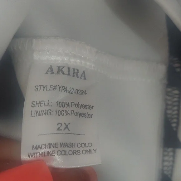 AKIRA Black and White Geometric Bomber Jacket - Picture 9 of 9